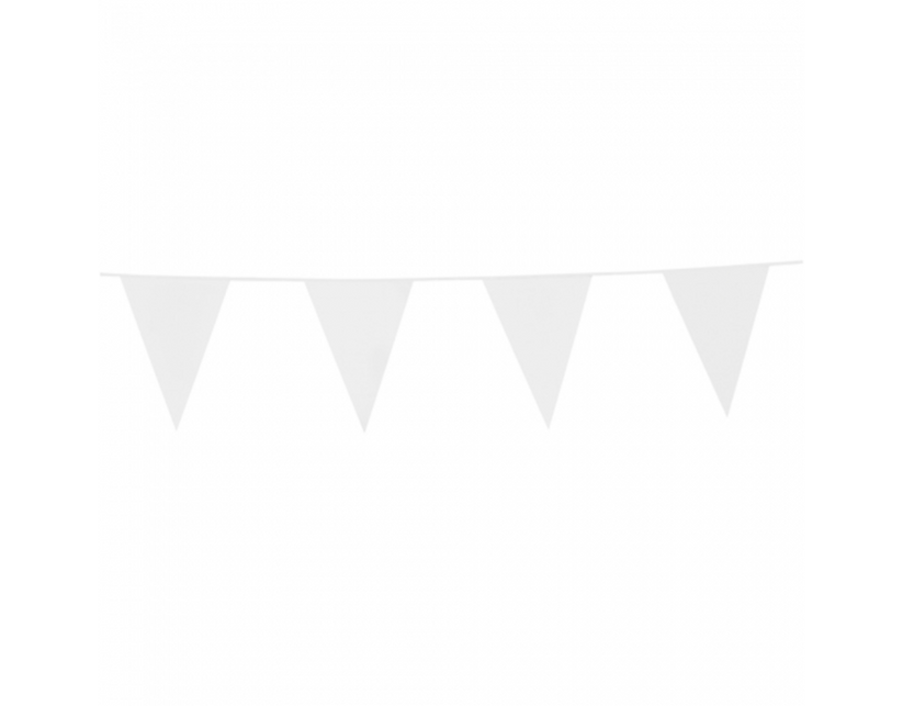 PartyXplosion Vlaggenlijn wit 10 meter