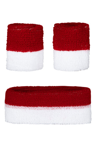 PartyXplosion Zweetbandjes set rood wit
