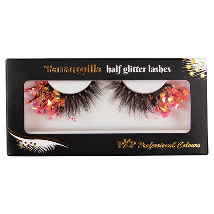 PXP Professional Colours PXP fluorescerende glitter wimpers Zachtroze