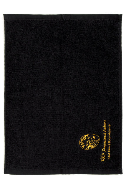 PXP Professional Colours PXP handdoekje zwart met goud borduursel