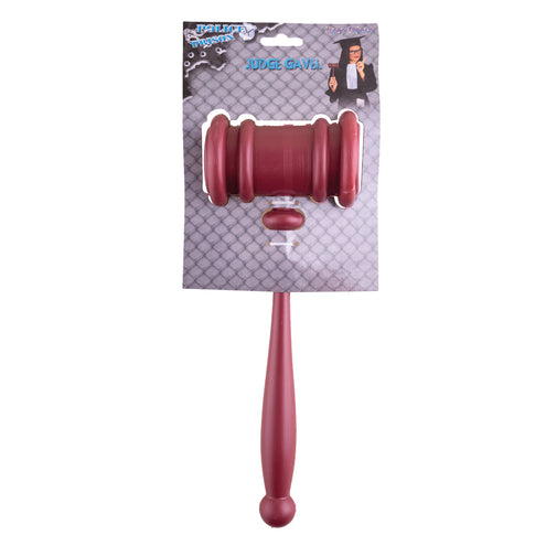 Rechter hamer plastic op verpakkingskaart van Funny Fashion, klaar voor een themafeest