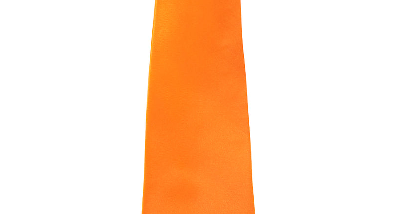 Stropdas oranje met glanzende voorzijde en voorgeknoopte knoop, voor Koningsdag en het EK