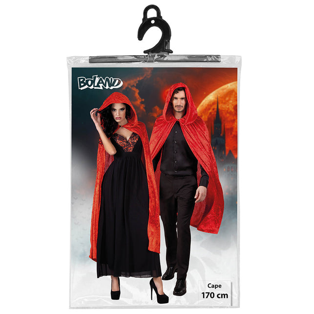 Verpakking van de cape Dawn rood van Boland met aanduiding 170 cm