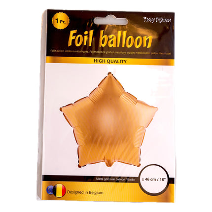 Verpakking van de folieballon ster goud, één stuk van 46 cm ofwel 18 inch