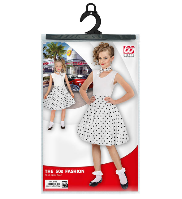 Verpakking jaren 50 rok Holly van Widmann met rok en halsdoek voor een jaren 50-feest