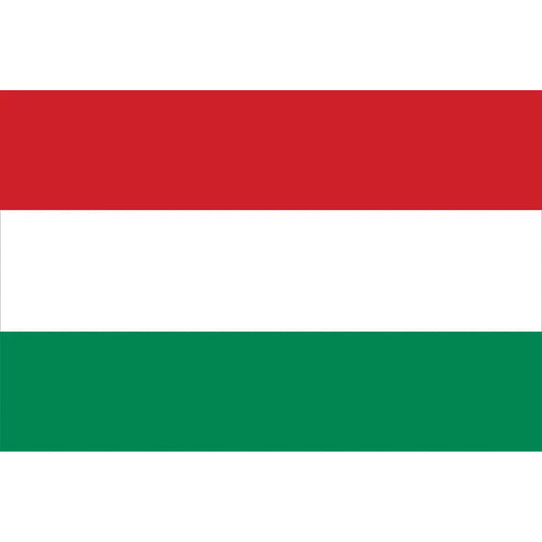 Vlag Hongarije met horizontale banen in rood, wit en groen, 150 x 90 cm, voor een landenfeest