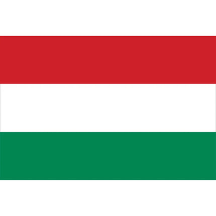 Vlag Hongarije met horizontale banen in rood, wit en groen, 150 x 90 cm, voor een landenfeest