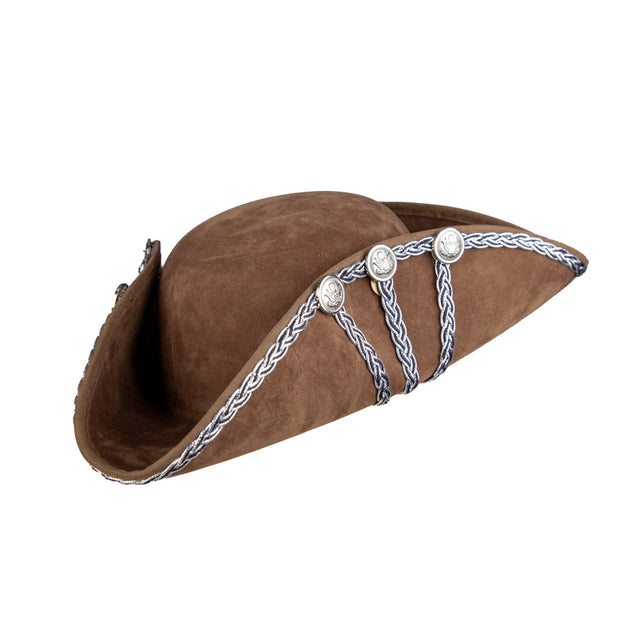 Wicked Costumes Bruine Piratenhoed deluxe