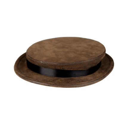 Wicked Costumes Bruine Suede Hoge Hoed