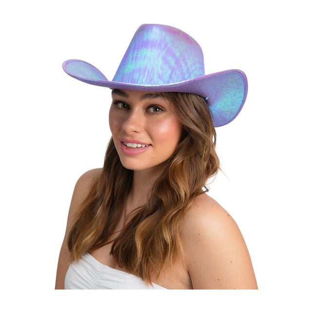 Wicked Costumes Cowboyhoed texaans - Lavendel glanzend