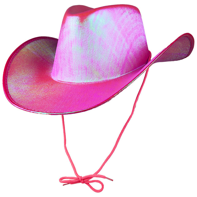 Wicked Costumes Cowboyhoed texaans - Roze glanzend
