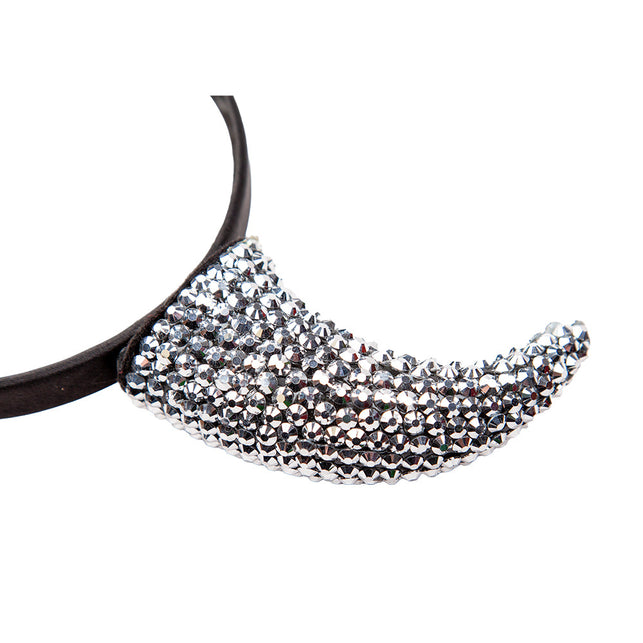 Wicked Costumes Duivel Hoorns - Zilver met Bergkristal