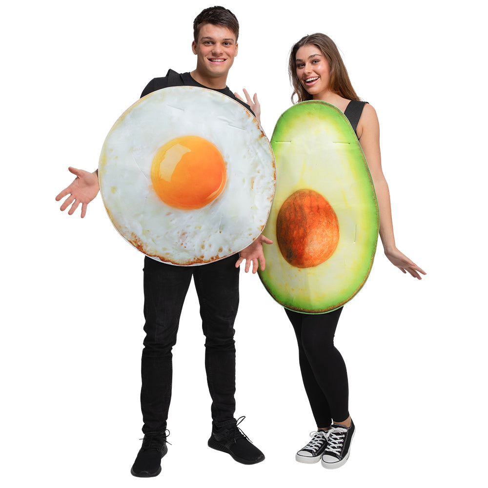 Halloween Paar Ontbijt Eten Kostuum Spek / Eieren Koppels Kostuum Cosplay Halloween Kostuum Halloween Paar Ontbijt Eten Kostuum Spek / Eieren Koppels Kostuum Cosplay Halloween Kostuum