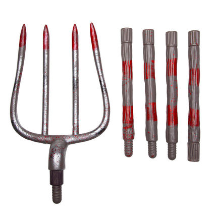 Wicked Costumes Hooivork met bloed 5-delig 150 CM