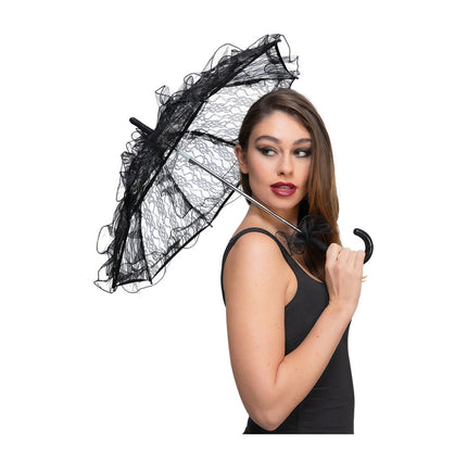 Wicked Costumes Kanten Gothic Parasol 55cm