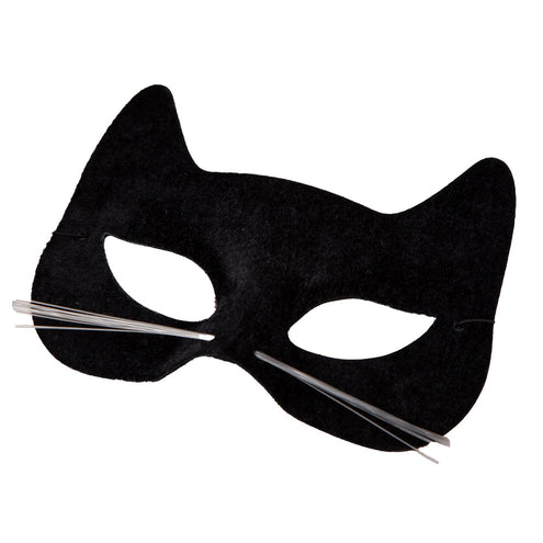 Wicked Costumes Kattenmasker zwart velours