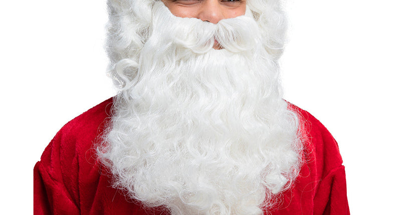 Wicked Costumes Kerstman pruik, baard & wenkbrauwen superdeluxe