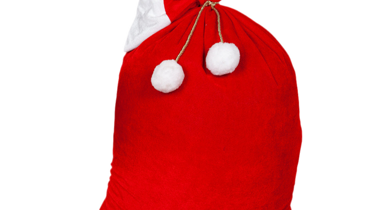 Wicked Costumes Kerstman zak fluweel 100x60cm