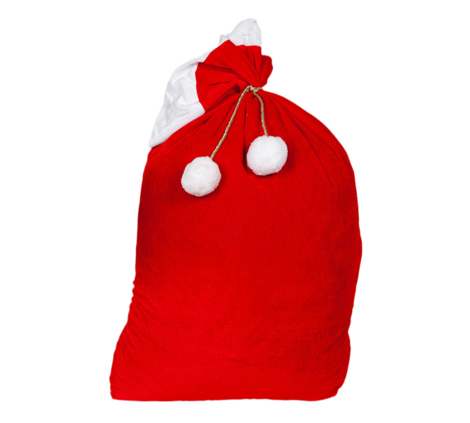 Wicked Costumes Kerstman zak fluweel 100x60cm