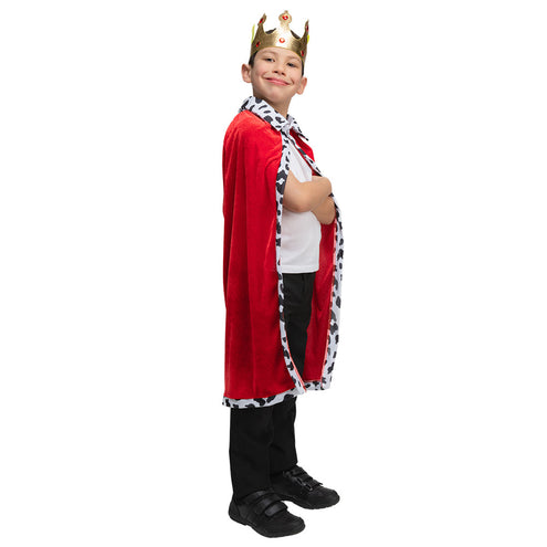 Wicked Costumes Koningsmantel & kroon (5-9) Rood