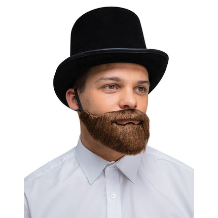 Wicked Costumes Luxe realistische baard - Bruin