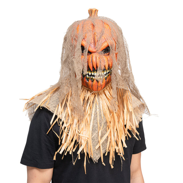 Wicked Costumes Masker pompoen vogelverschrikker
