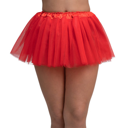 Wicked Costumes Tutu met satijnen tailleband 28cm - ROOD