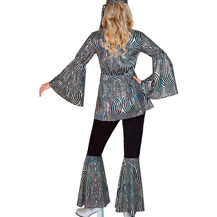 Widmann SRL 70s groovy kostuum zilver Nicole