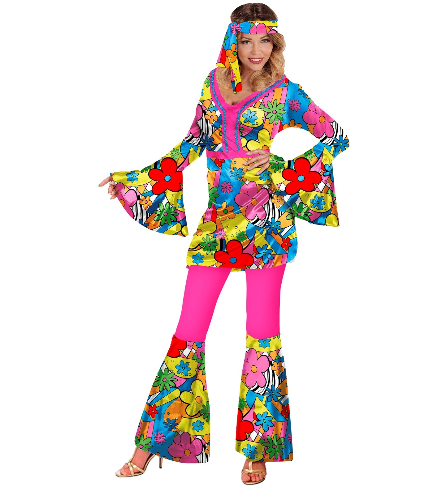 70s Hippie kostuum Flower Power - Main Image