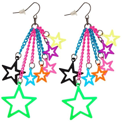 Widmann SRL 80's oorbellen sterren multi Liv