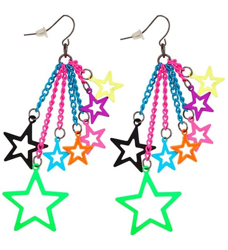 Widmann SRL 80's oorbellen sterren multi Liv