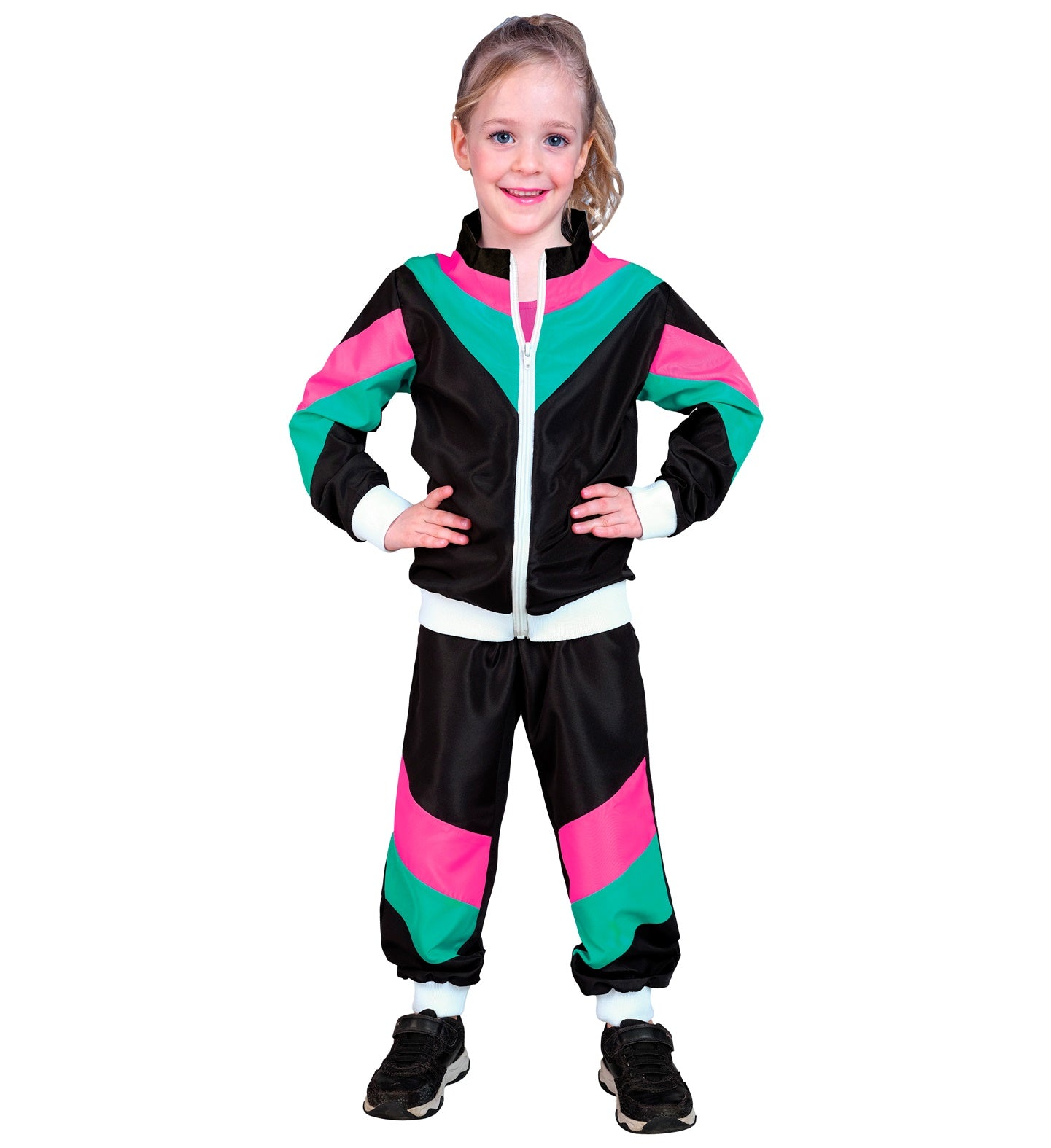 W WIDMANN MILANO Party Fashion - Kostuum jaren 80 trainingspak, jas en broek, assi-pak, retrostijl, verschillende maten, Bad Taste Party, 80ties, carnaval W WIDMANN MILANO Party Fashion - Kostuum jaren 80 trainingspak, jas en broek, assi-pak, retrostijl, verschillende maten, Bad Taste Party, 80ties, carnaval