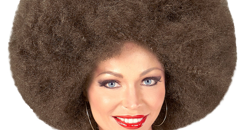 Widmann SRL Afro pruik mega groot bruin