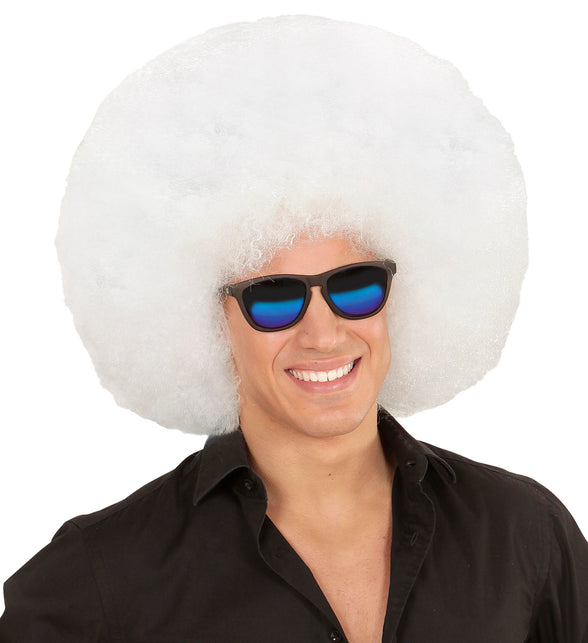 Widmann SRL Afro pruik mega groot wit