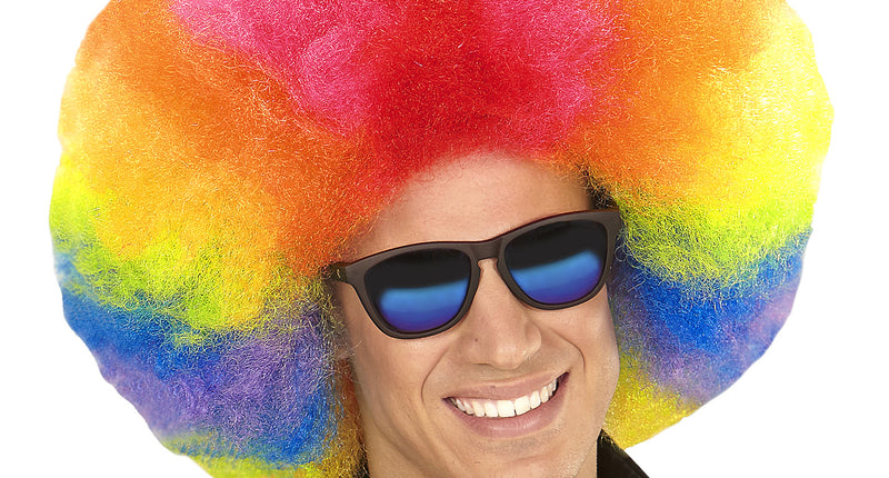 Widmann SRL Afro pruik regenboogkleur