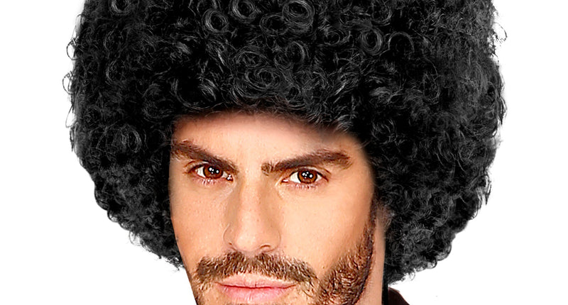 Qnbiar Vokuhila pruik voor heren, krullend, jaren '70 en '80 cosplay kostuum, Halloween, retro, disco punk rocker, pruiken Qnbiar Vokuhila pruik voor heren, krullend, jaren '70 en '80 cosplay kostuum, Halloween, retro, disco punk rocker, pruiken