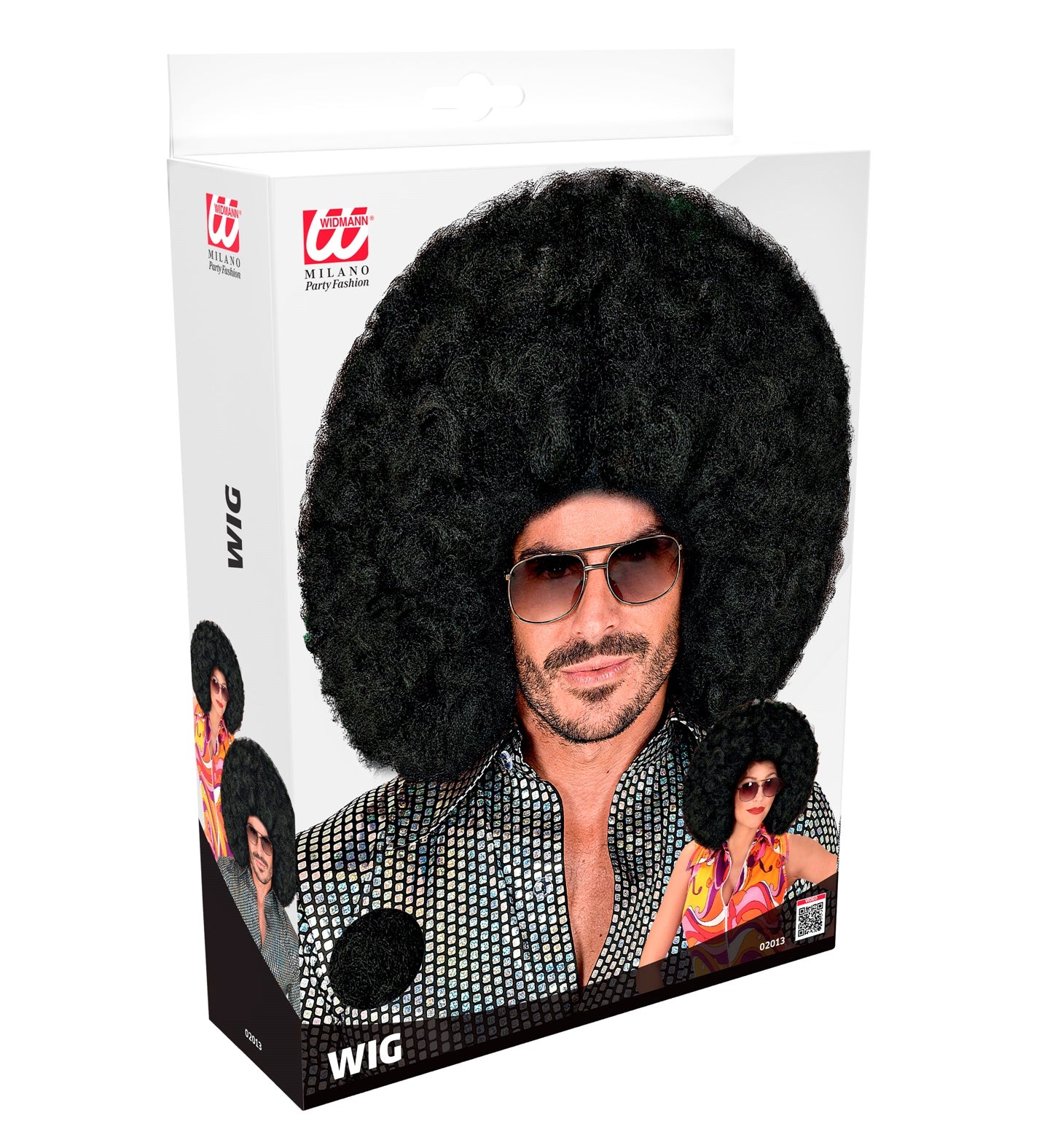 Widmann C6055 - Wig Samurai Black Carnival Theme Party Widmann C6055 - Wig Samurai Black Carnival Theme Party