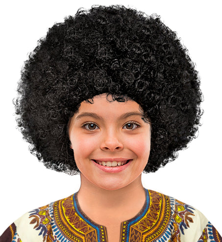 Widmann SRL Afro pruik zwart kinderen