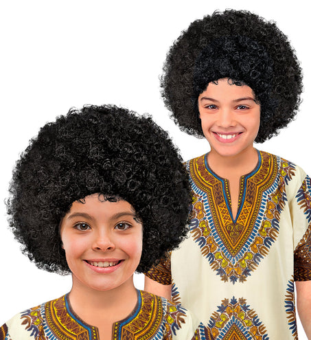 Widmann SRL Afro pruik zwart kinderen