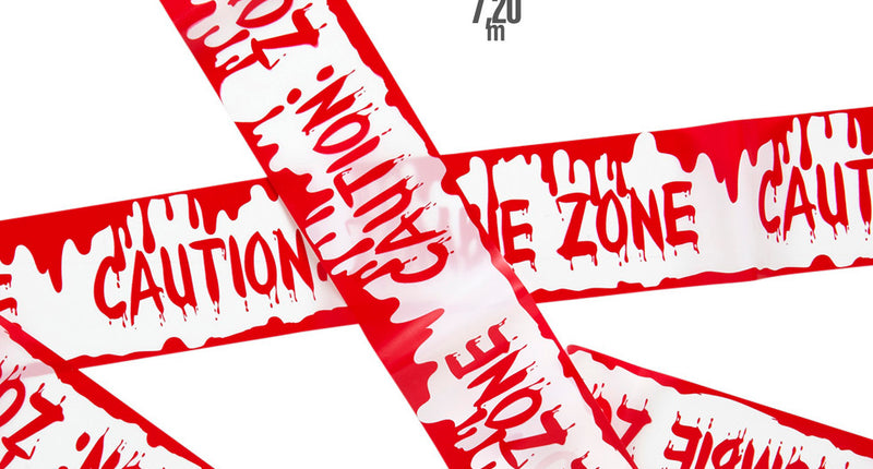 Widmann SRL Afzetlint Tape Waarschuwing zombie zone 7,2m