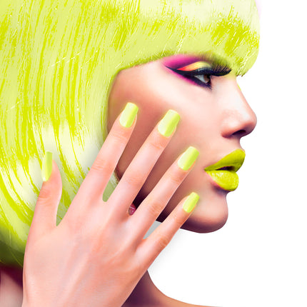 Widmann SRL Airbrush nagels neon geel