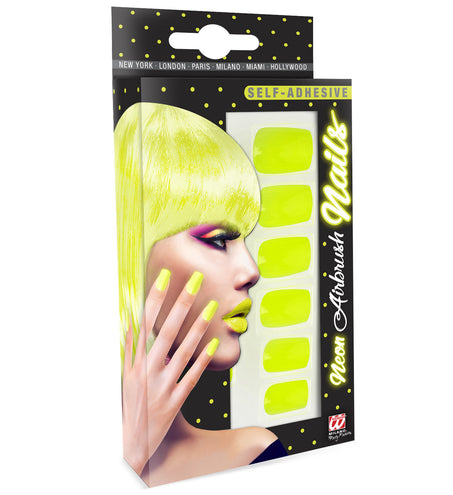 Widmann SRL Airbrush nagels neon geel