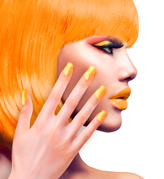 Widmann SRL Airbrush nagels neon oranje
