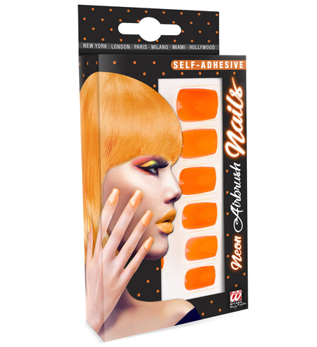 Widmann SRL Airbrush nagels neon oranje