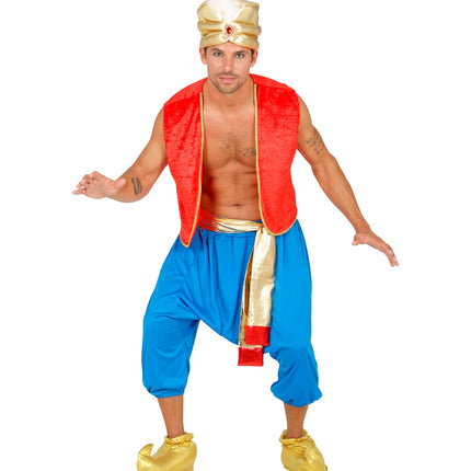 Widmann SRL Aladdin kostuum blauw rood