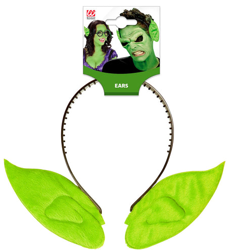 Widmann SRL Aliën oren groen op haarband