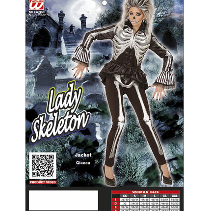 Widmann SRL Angstaanjagend skeletjasje voor dames