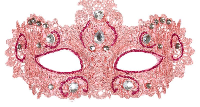 Widmann SRL Antiek roze Venetiaanse oogmaskertjes