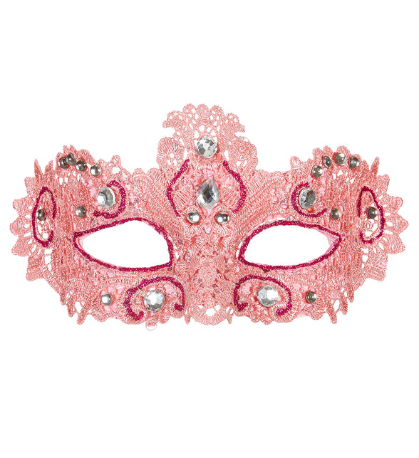 Widmann SRL Antiek roze Venetiaanse oogmaskertjes