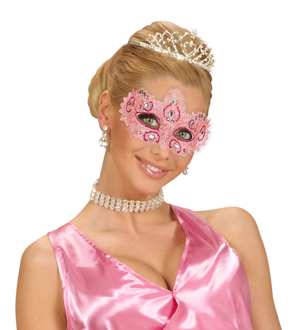 Widmann SRL Antiek roze Venetiaanse oogmaskertjes